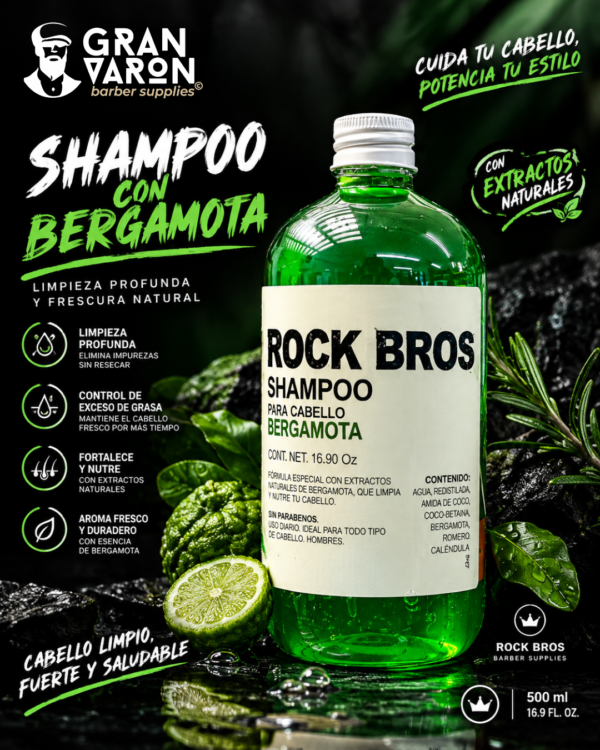 237 Shampoo de Bergamota Rock Bros