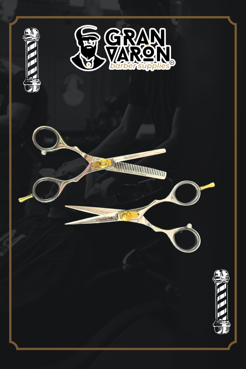 Set de Tijeras Profesionales Astoria - Premium Series 5.5" Gold & Silver Edition