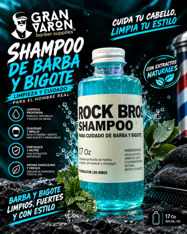 Shampoo para Barba y Bigote Rock Bros