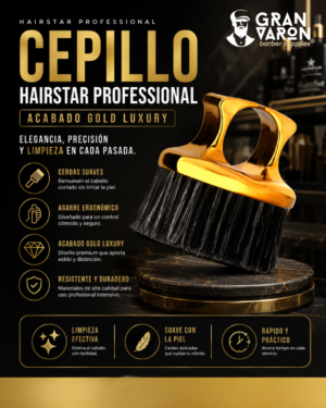 Cepillo de Dedo Hairstar Professional – Acabado Gold Luxury