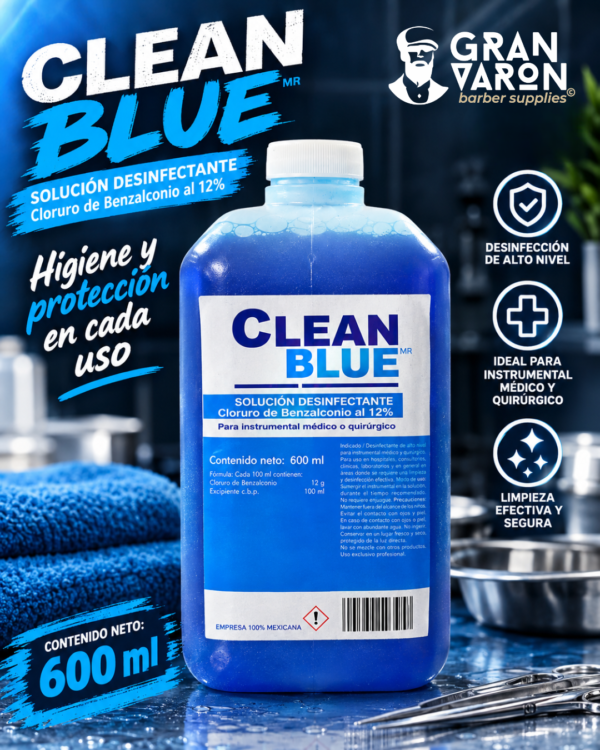 Solución Desinfectante Clean Blue (500 ml)
