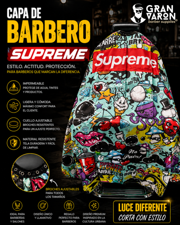 Capa de Barbero Profesional - Edición Graffiti Supreme & Street Art
