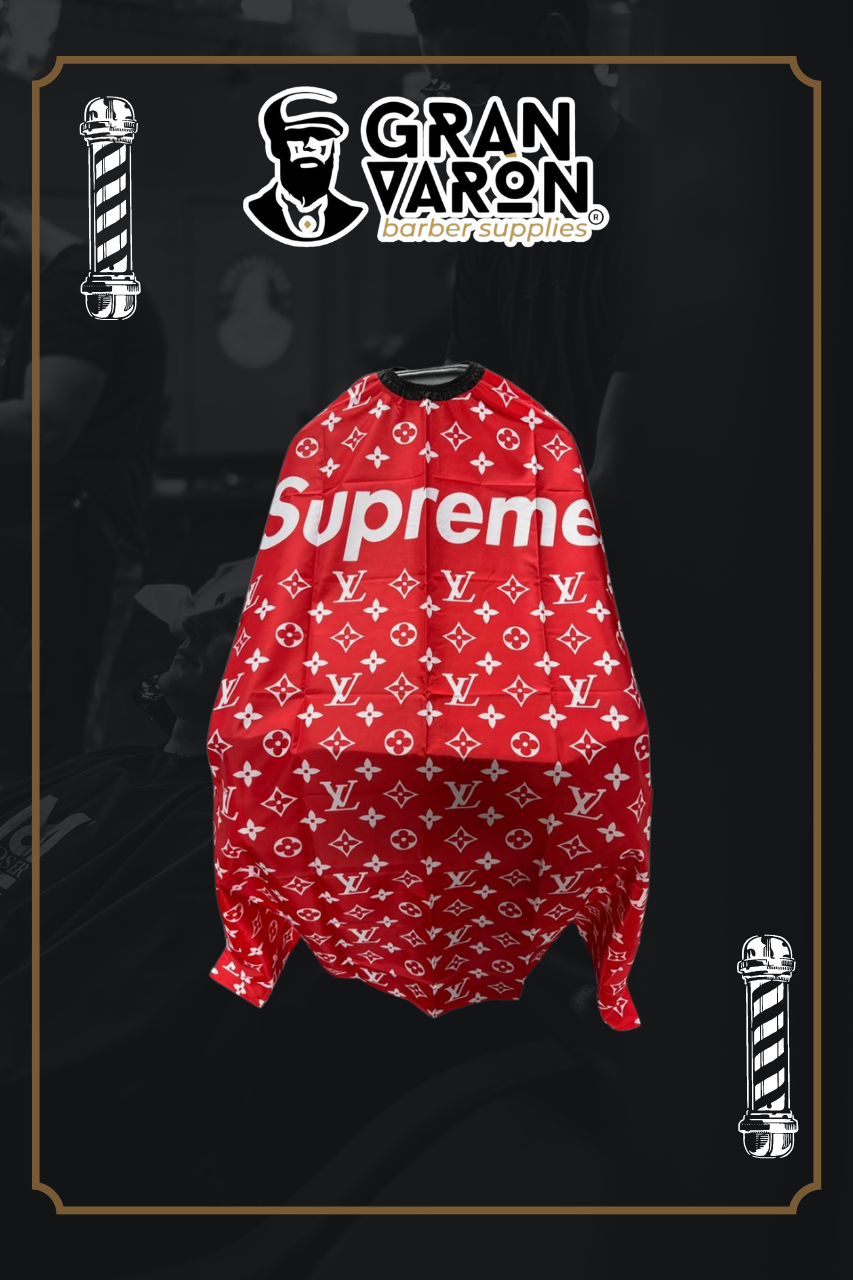 Capa de Barbero Profesional - Edición Red Monogram Luxury & Supreme