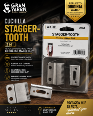 268 Cuchilla Wahl Professional Stagger-Tooth 2161 - Repuesto Original para Cordless Magic Clip