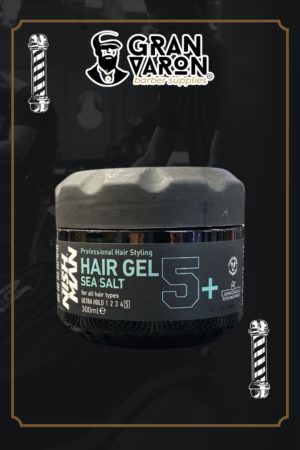 Gel Capilar NISHMAN 5+ Sea Salt – Fijación Ultra Fuerte con Sal de Mar 300ml