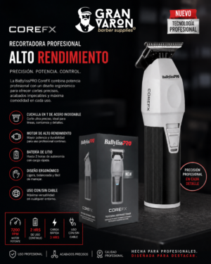 Recortadora Profesional BaBylissPRO CoreFX – Trimmer de Alto Rendimiento