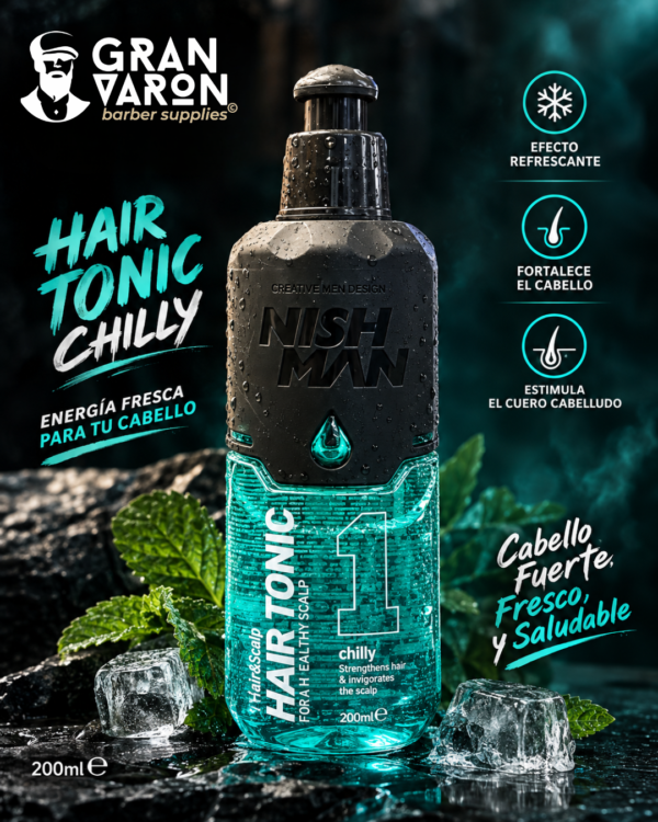 287 Tónico Capilar Revitalizante NISHMAN No. 1 Chilly – Fortalecedor y Refrescante 200ml