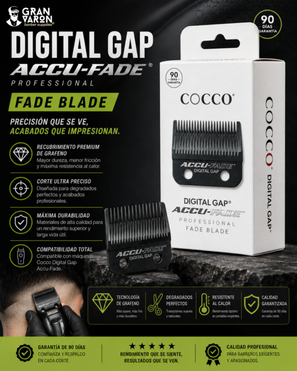 297 Cuchilla Cocco Digital Gap™ Accu-Fade Professional Fade Blade