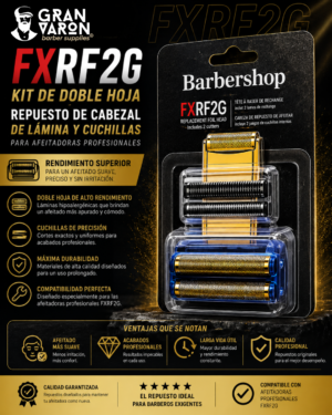 298 Repuesto de Cabezal de Lámina y Cuchillas FXRF2G – Kit de Doble Hoja para Afeitadoras Profesionales