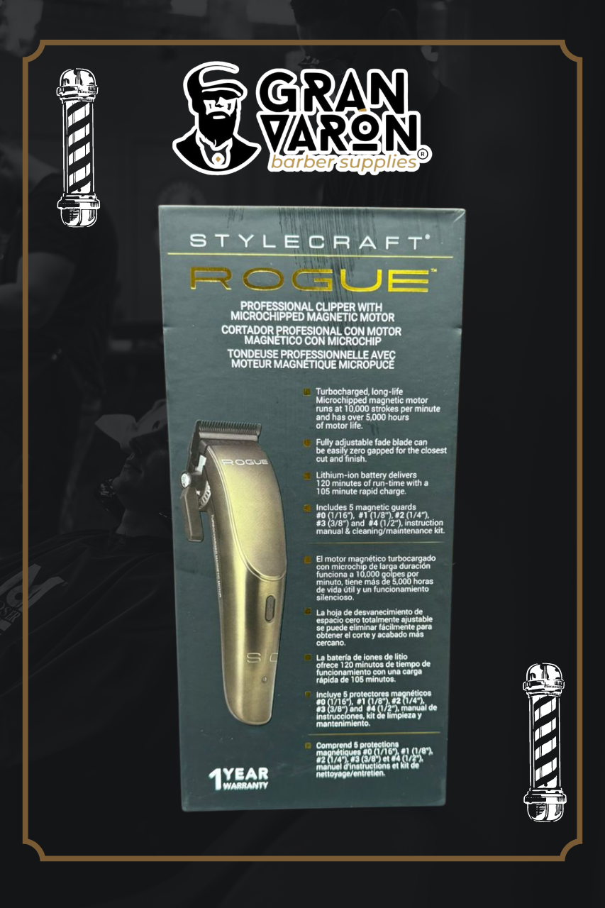 Clipper Profesional StyleCraft Rogue – Motor Magnético Microchipeado de Alta Velocidad