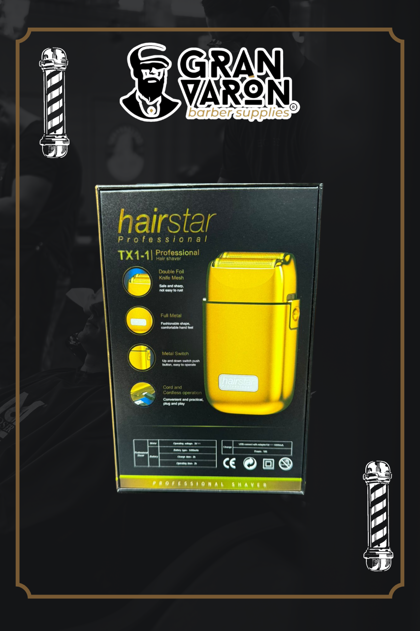 Rasuradora Eléctrica Profesional Hairstar TX1-1 | Acabado Metálico Gold Edition