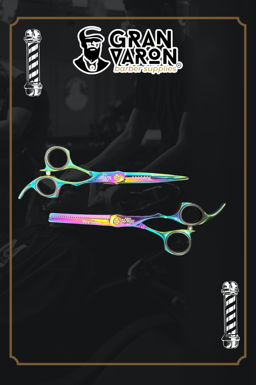 Set de Tijeras Profesionales Hoorain Multicolor Neo-Chrome | Edición Especial 6.5"