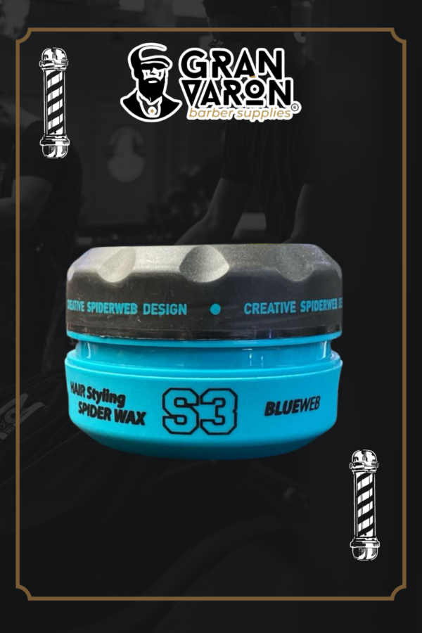 Cera Capilar NISHMAN S3 Spider Wax – Fijación Elástica con Efecto Telaraña (Blue Web)