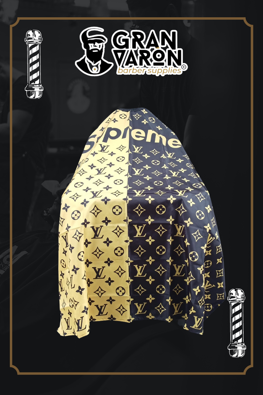 Capa de Barbero Profesional - Edición Limited Monogram Luxury Gold & Black