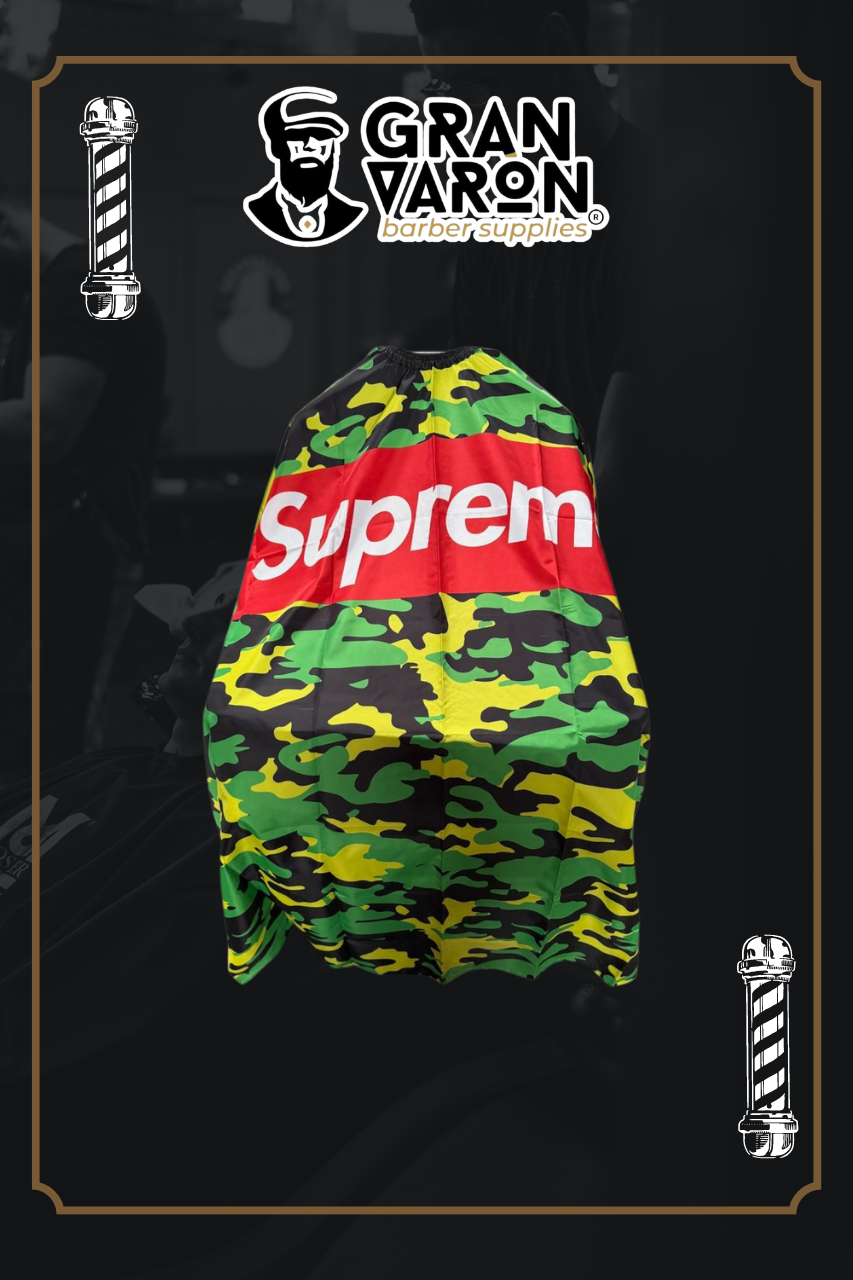 Capa de Barbero Profesional - Edición Camuflaje Neon & Supreme Style