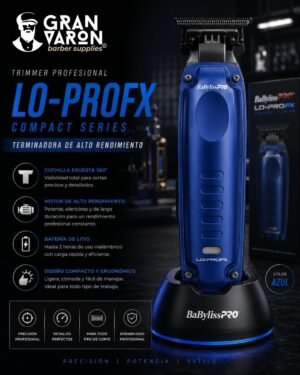 Trimmer Profesional BaBylissPRO LO-PROFX Compact Series – Terminadora de Alto Rendimiento (Azul)