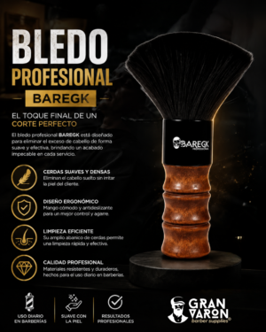Bledo Profesional BAREGK – Soft Brush con Mango de Madera