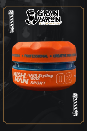 Cera Nish Man 02 Sport Hair Styling Wax – Fijación Fuerte y Brillo Natural (150ml)