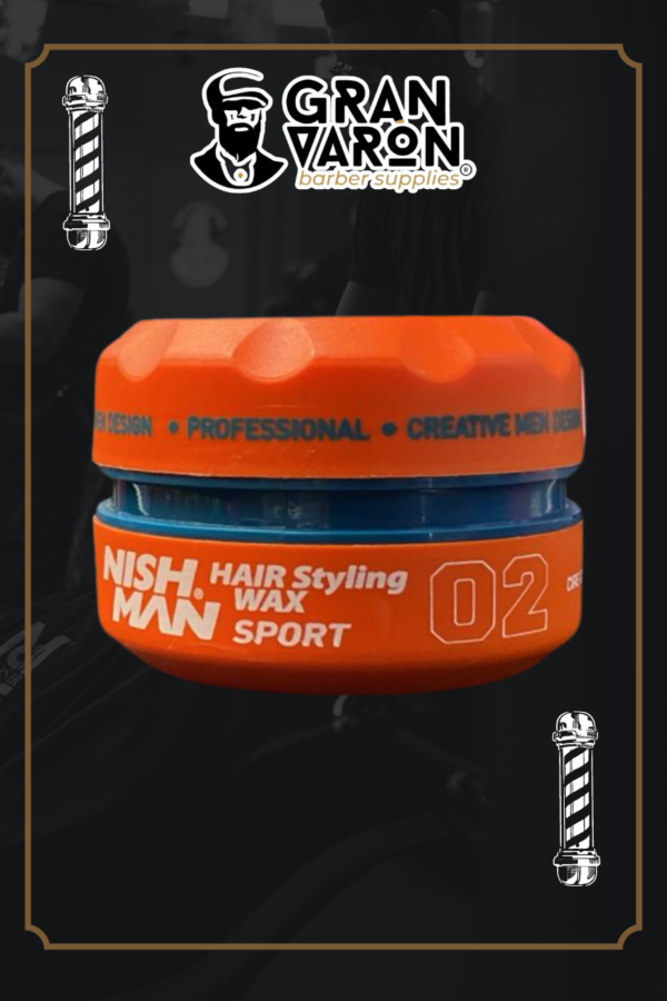 Cera Nish Man 02 Sport Hair Styling Wax – Fijación Fuerte y Brillo Natural (150ml)
