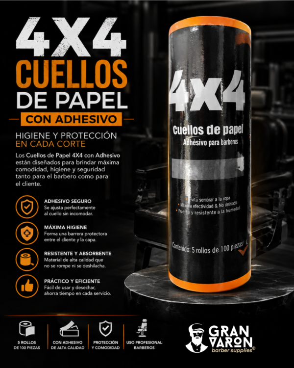 Cuellos de Papel 4X4 con Adhesivo