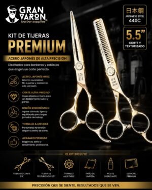 Kit de Tijeras Premium Hoorain - Acero Japonés de Alta Precisión | 5.5" Corte y Texturizado