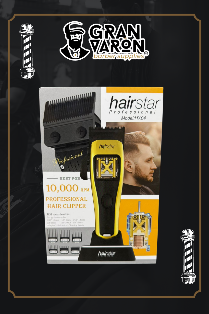 Máquina de Corte Profesional Hairstar HX04 | Motor Magnético 10,000 RPM Gold Edition