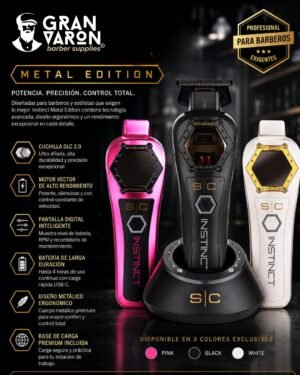 4 Trimmer Profesional StyleCraft Instinct Metal Edition – Motor Vectorial e Inteligente