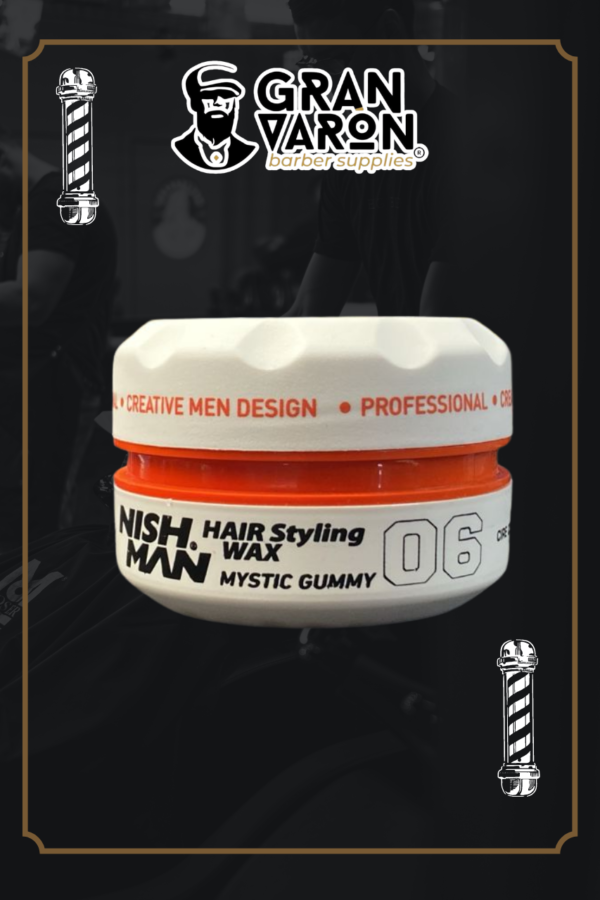 43 Cera Nish Man 06 Mystic Gummy Hair Styling Wax – Textura Elástica y Fijación de Larga Duración (150ml)