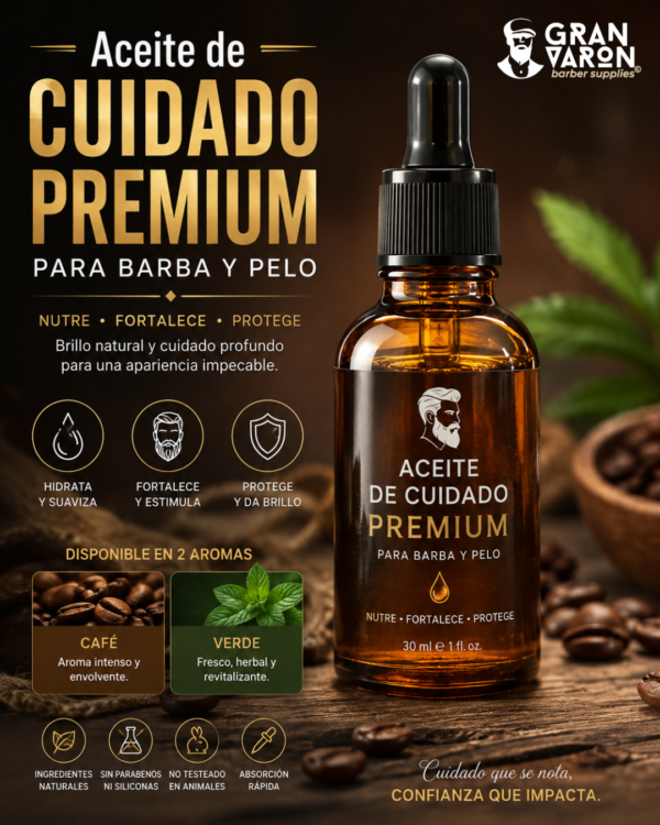435 Aceite de Cuidado Premium para Barba y Pelo