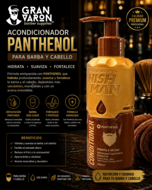 444 Acondicionador para Barba NISHMAN – Hidratación Profunda y Suavidad con Pantenol 200ml