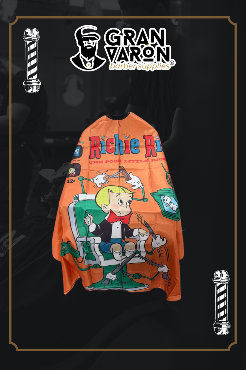Capa de Barbero Profesional - Edición Vintage Richie Rich Comic Cover