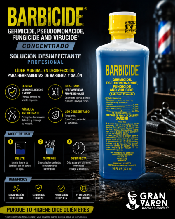 456 Barbicide Concentrado Profesional (473 ml / 16 oz)