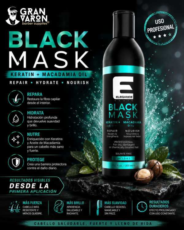 46 Mascarilla Negra Elegance Black Mask