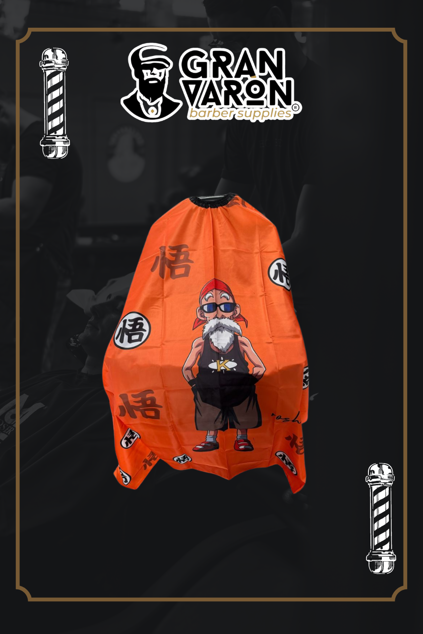 Capa de Barbero Profesional - Edición Kame House Master Roshi Orange