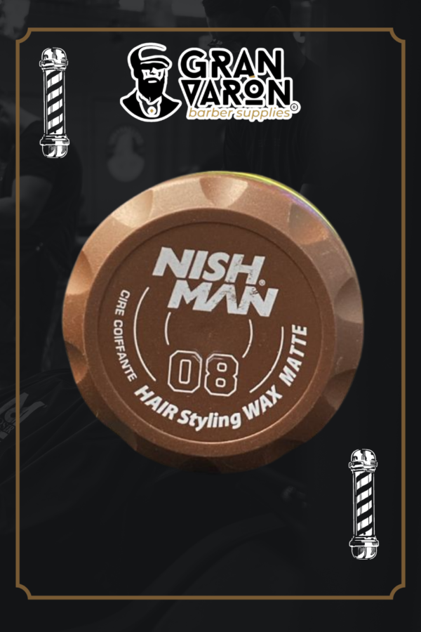Cera Nish Man 08 Matte Hair Styling Wax – Efecto Mate Natural y Fijación Flexible (150ml)