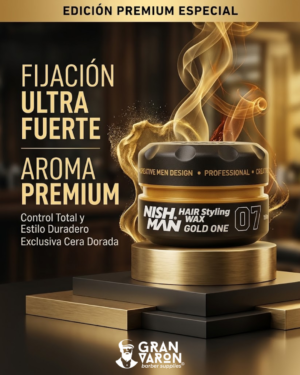 476 Cera Nish Man 07 Gold One Hair Styling Wax – Fijación Ultra Fuerte y Aroma Premium (150ml)