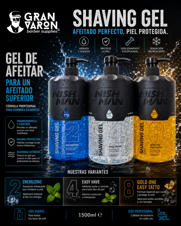 Gel de Afeitar Profesional Nishman 1000ml