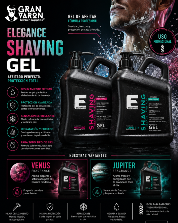 490 Gel para Afeitar Elegance Shaving Gel