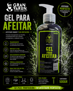 492 Gel para Afeitar Profesional Toxic Men's Care