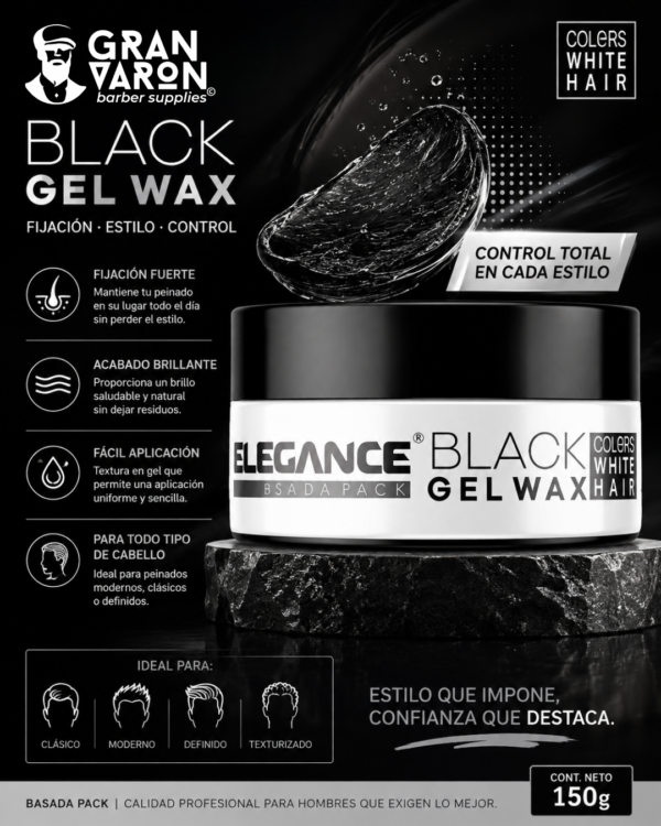 493 Elegance Black Gel Wax