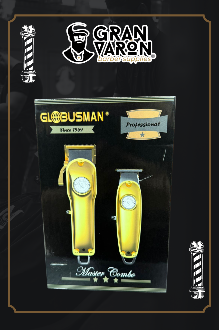 Globusman Master Combo: Set Profesional de Clipper y Trimmer Inalámbricas - Edición Gold