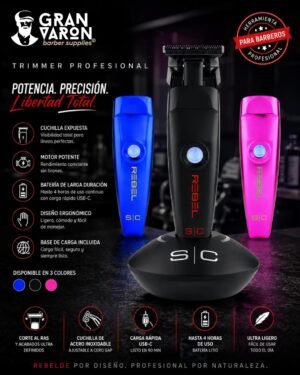 5 Trimmer Profesional StyleCraft Rebel – Motor Super-Torque y Carcasas Modulares