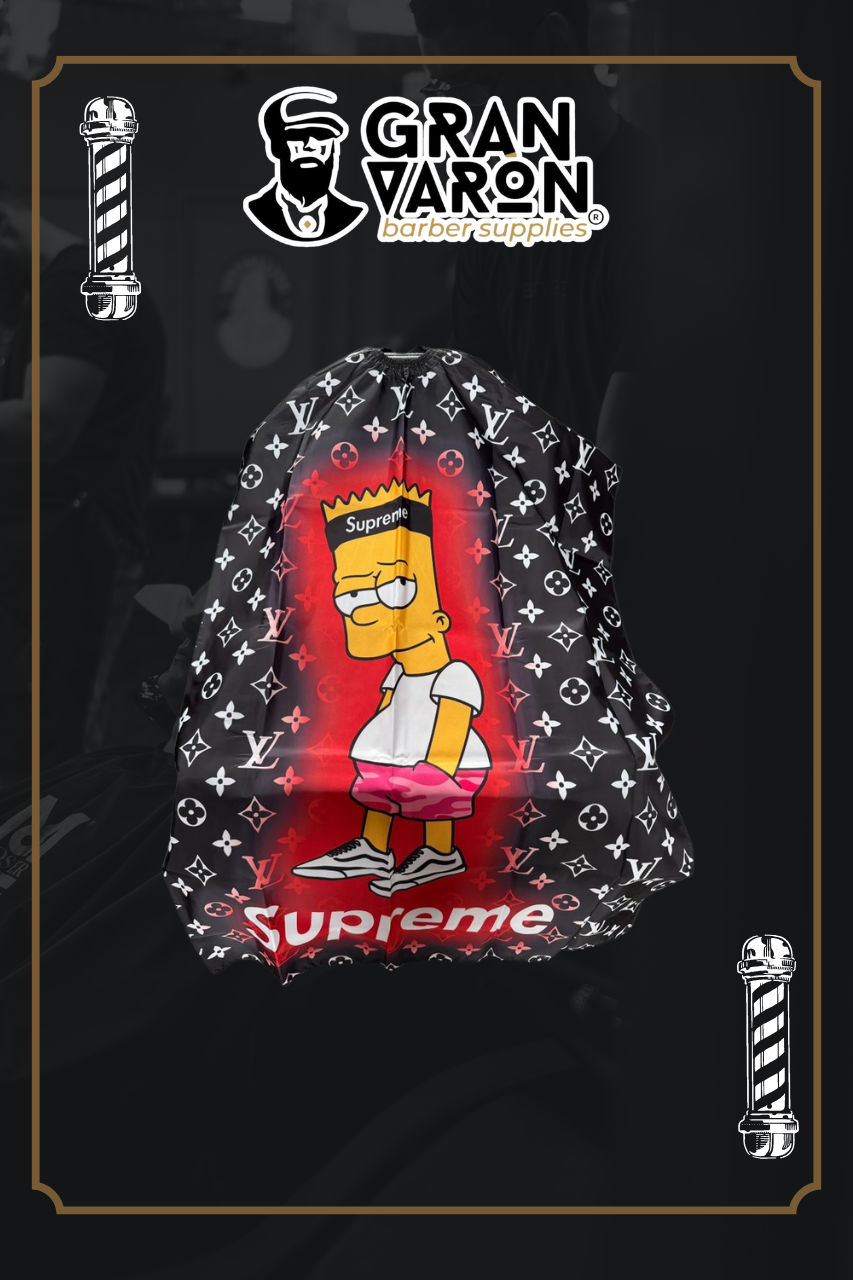 Capa de Barbería Infantil Gran Varón - Edición "Bart Supreme" Streetwear Kids