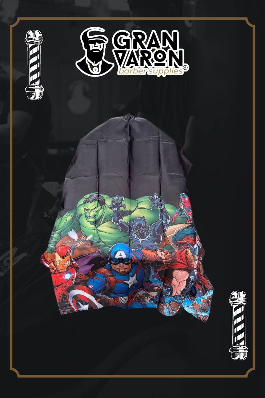 Capa de Barbería Infantil Gran Varón - Edición Especial Avengers Assemble