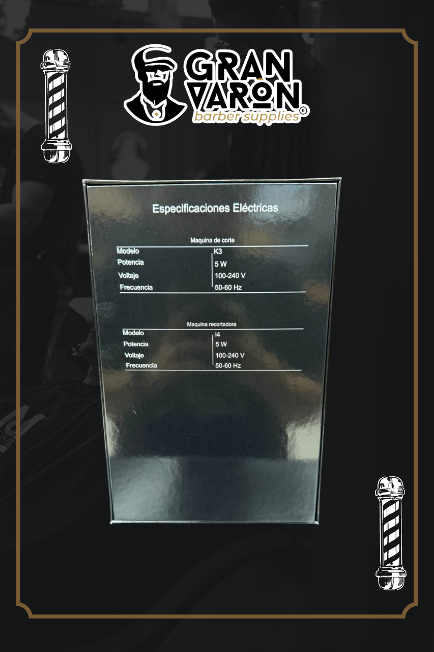 6 Globusman Master Combo: Set Profesional de Clipper y Trimmer Inalámbricas - Edición Gold