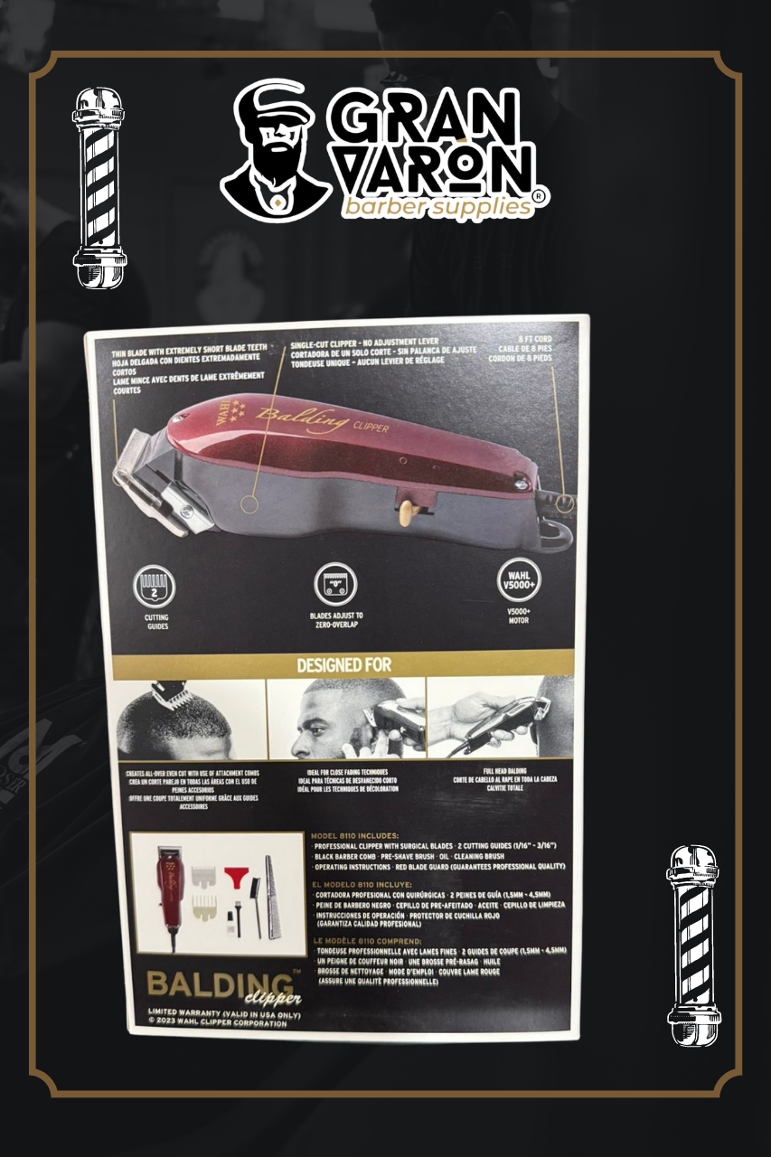 Wahl Professional 5 Star Series: Máquina Balding Clipper – Corte Ultra al Ras