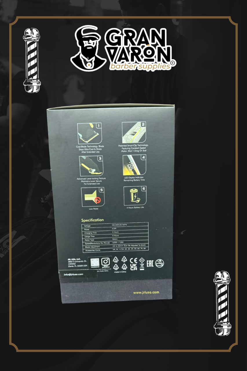 Máquina de Corte JRL FreshFade 2020C Gold Edition – Clipper Profesional Inalámbrica con Tecnología Stay-Cool