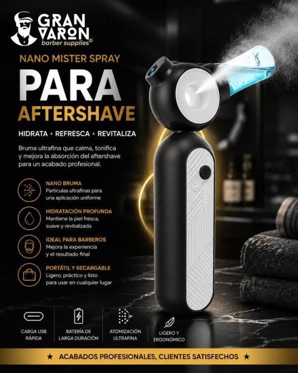 6 Mini Atomizador Eléctrico Hairstar Professional | Nano Mister Spray para Aftershave