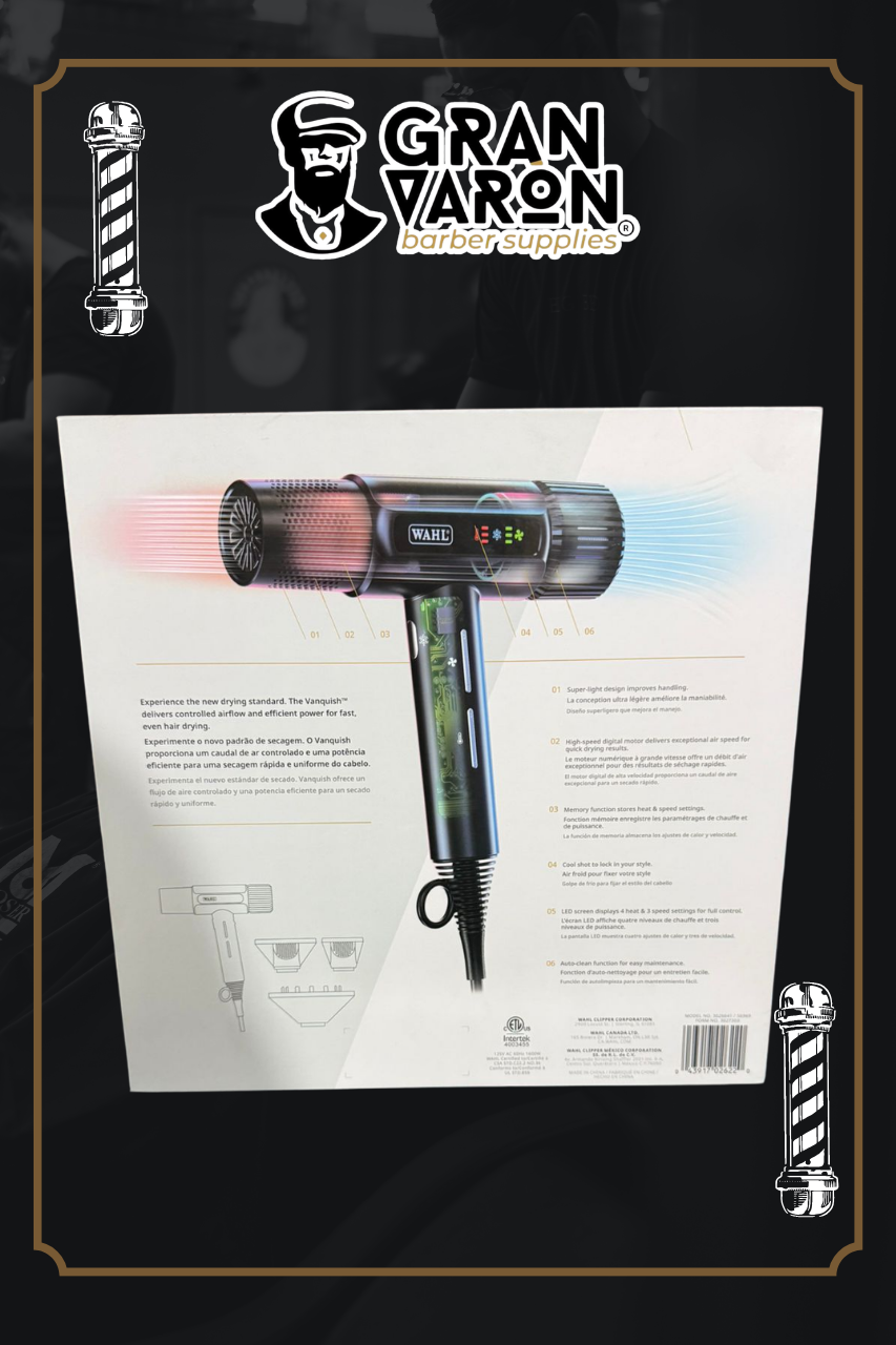 Secador de Pelo Profesional Wahl Vanquish – Motor Digital de Alto Rendimiento