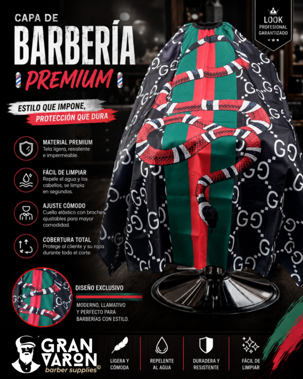 63 Capa de Barbero Profesional - Edición Italia Kingsnake Luxury